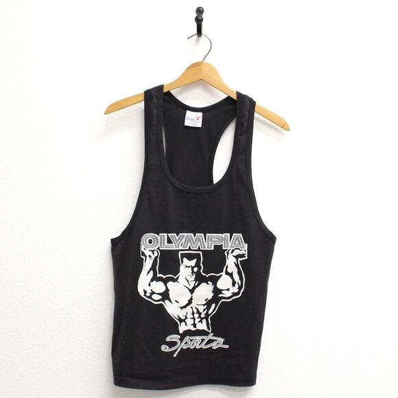 Vintage Olympia Sports Body Builder Tank T Shirt Medium - Picture 1 of 7